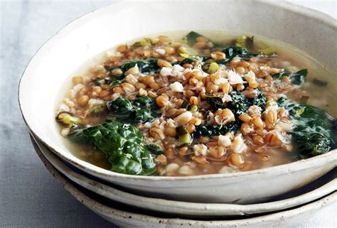 greens-and-grains-soup-recipe-leites-culinaria image