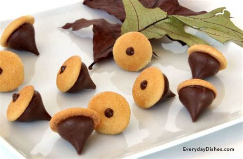 chocolate-kiss-acorn-cookies-recipe-everyday-dishes image