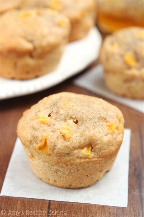 healthy-honey-peach-muffins-amys-healthy-baking image