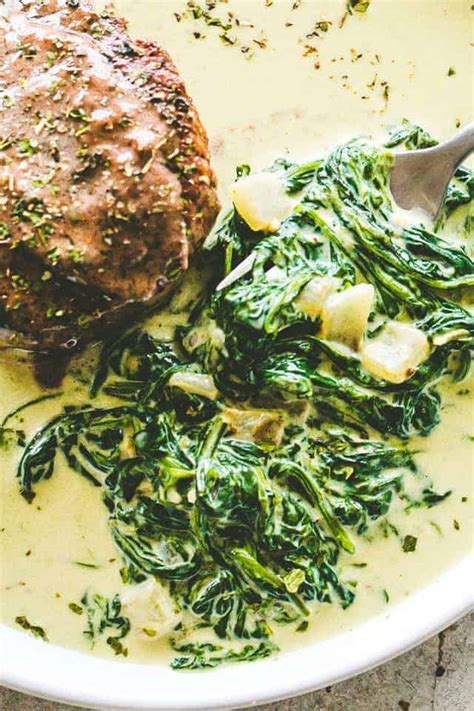 easy-creamed-spinach-recipe-side-dish-idea-diethood image