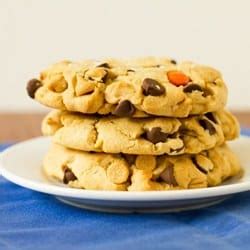 colossal-reeses-pieces-chocolate-chip-cookies image