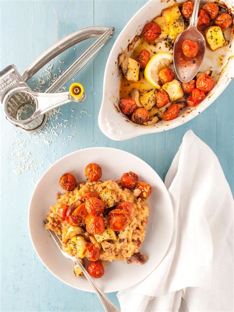 tomato-risotto-with-halloumi-delicious-from-scratch image