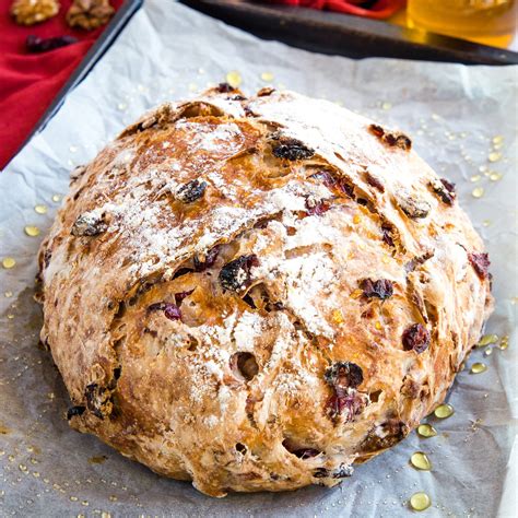 no-knead-cranberry-walnut-bread-with-honey-the-busy image