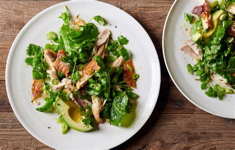 rotisserie-chicken-salad-with-greens-and-herbs image