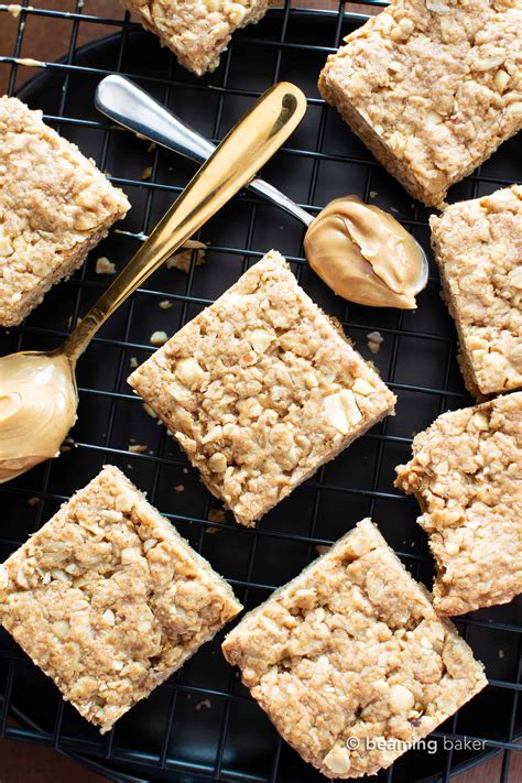 vegan-oatmeal-peanut-butter-cookie-bars-gluten image