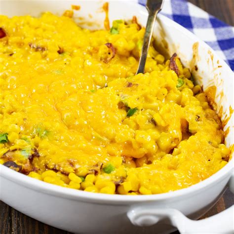 cheesy-corn-casserole-with-bacon-spicy-southern-kitchen image