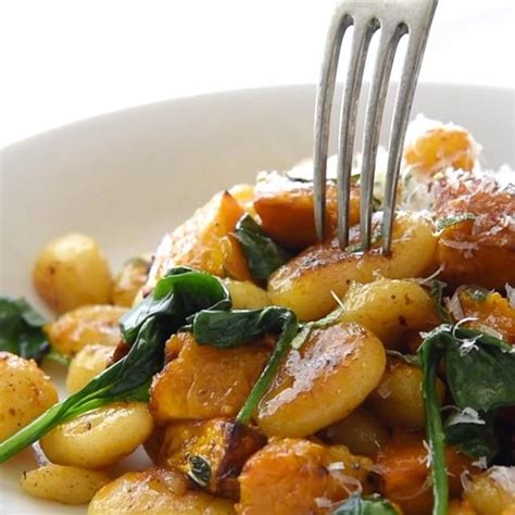 crispy-pan-fried-gnocchi-with-pumpkin-spinach image