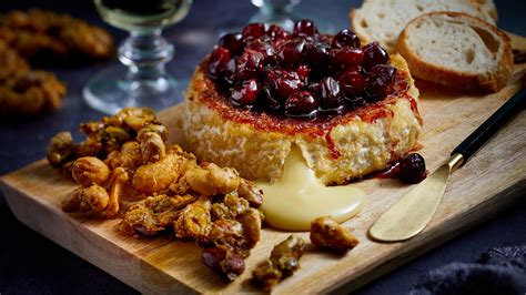 camembert-with-cranberry-jam-and-spiced-nuts image
