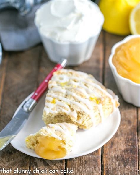 glazed-lemon-tea-scones-that-skinny-chick-can-bake image
