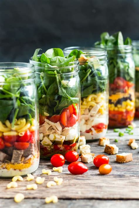how-to-make-healthy-layered-lunches-mason-jar-salads image
