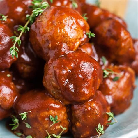 bbq-turkey-meatballs-slow-cooker-recipe-the-rustic image