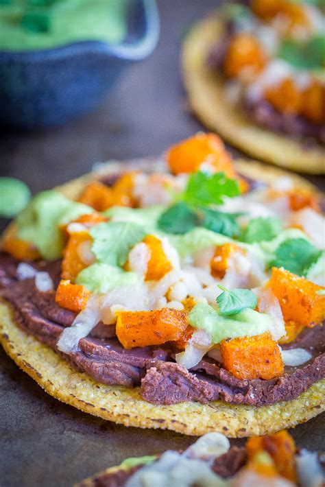roasted-butternut-squash-tostadas-with-avocado-lime image