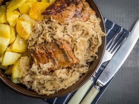 slow-cooker-sauerkraut-and-country-style-pork-ribs image