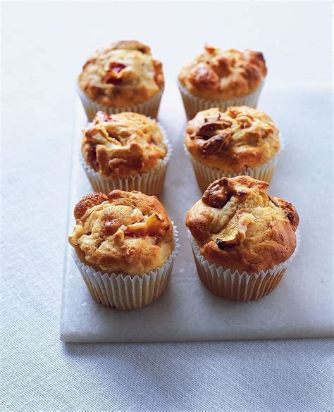 peach-and-amaretti-muffins-recipe-delicious-magazine image