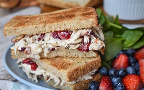 cranberry-almond-chicken-salad-sandwich-eatwheat image