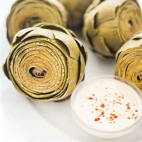 steamed-artichokes-with-tahini-dipping-sauce-the image