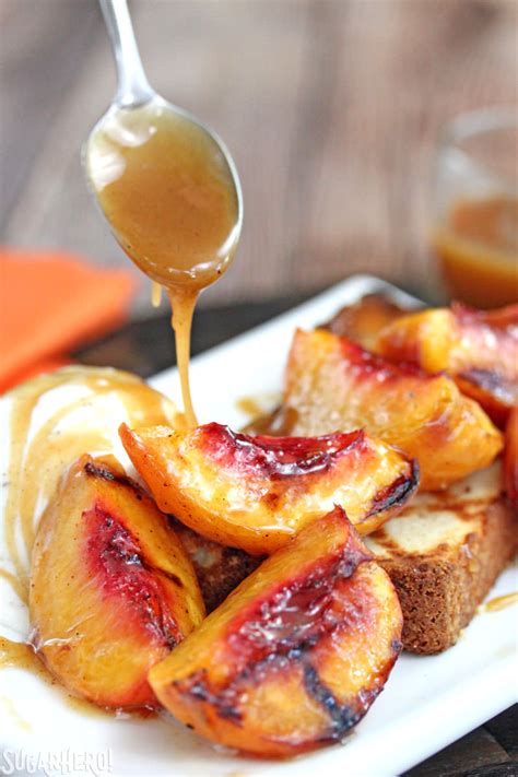 grilled-pound-cake-and-peaches-sugarhero image