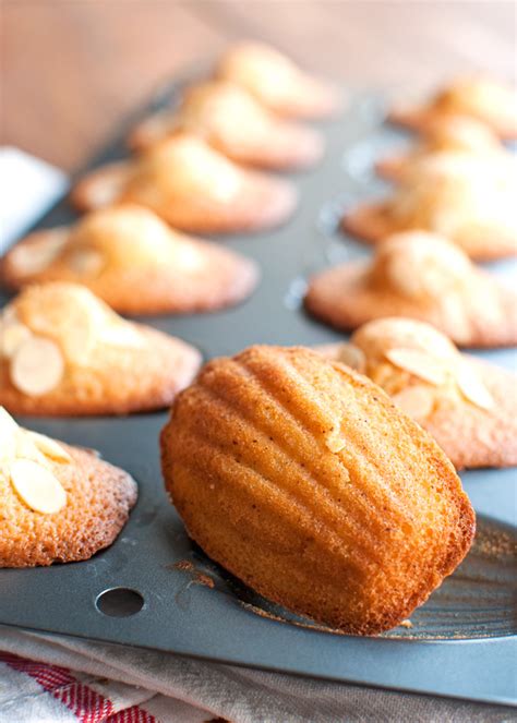french-madeleines-with-almond-and-an-apricot-glaze image