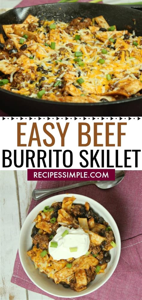 easy-beef-burrito-skillet-recipes-simple image