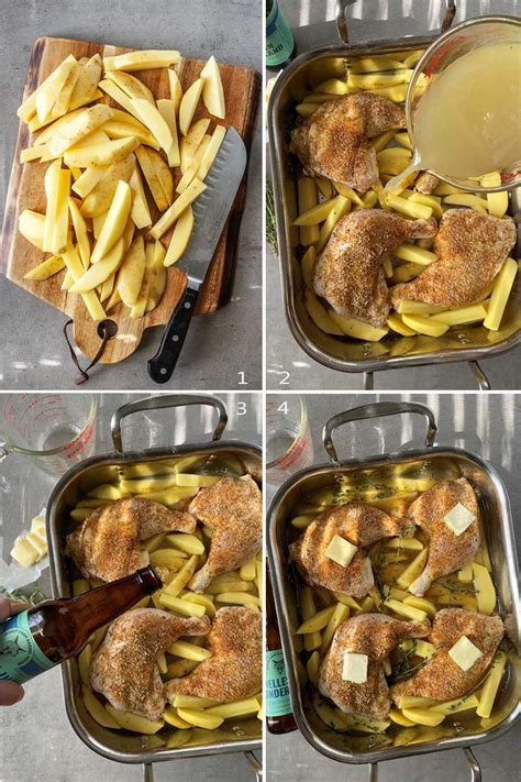 oven-beer-chicken-with-potatoes-crispy-skin-juicy image