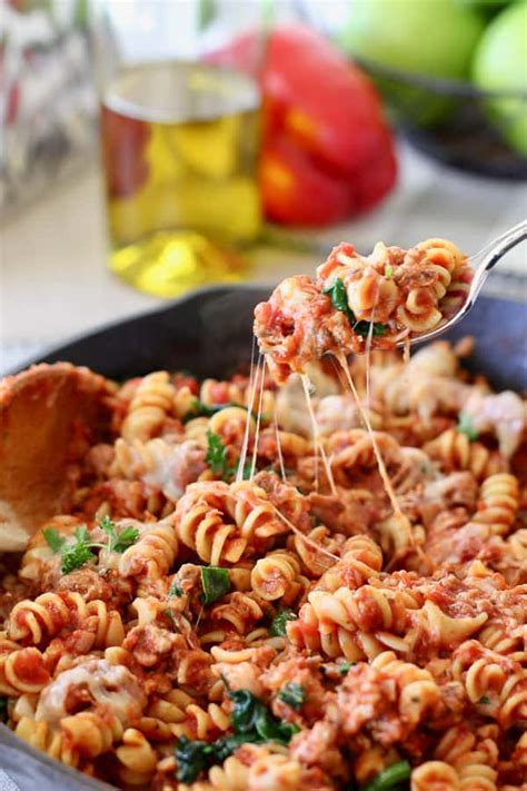 easy-italian-pasta-skillet-laughing-spatula image