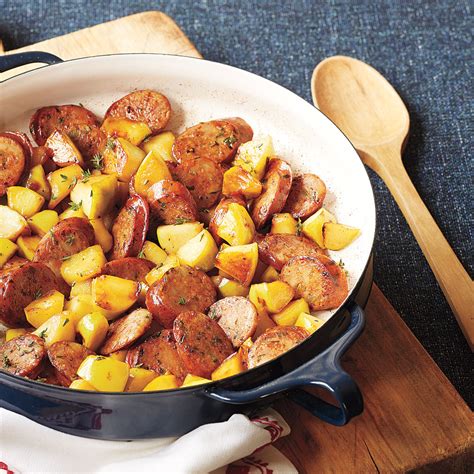 sauted-sausages-with-apples-recipe-myrecipes image