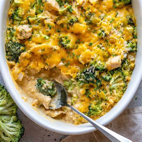 easy-chicken-broccoli-rice-casserole-healthy-fitness image