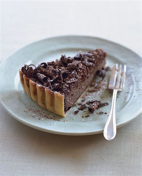 chocolate-and-almond-tart-recipe-delicious-magazine image