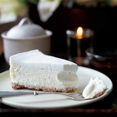 vanilla-bean-cheesecake-with-walnut-crust-food-wine image