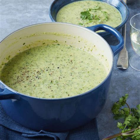 zucchini-soup-with-crme-frache-and-cilantro image