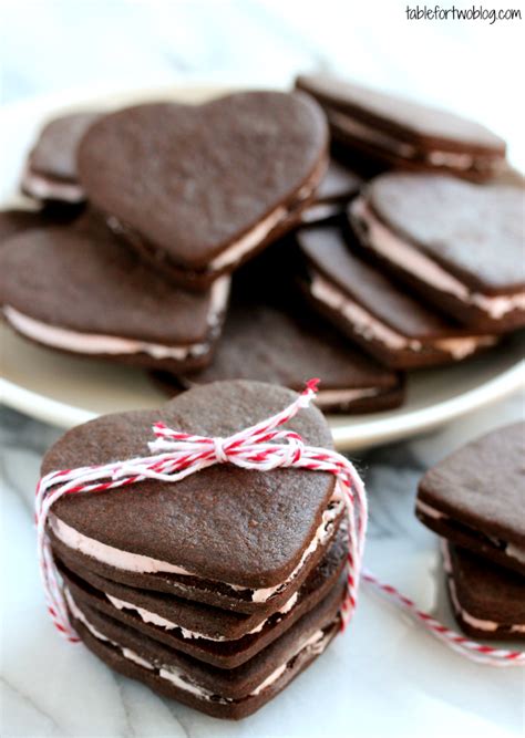 heart-shaped-chocolate-sandwich-cookies-table-for image