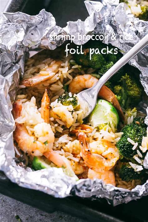 shrimp-foil-packets-with-broccoli-and-rice-diethood image