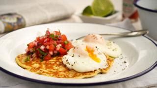 mexican-sweetcorn-pancakes-poached-eggs-and-salsa image