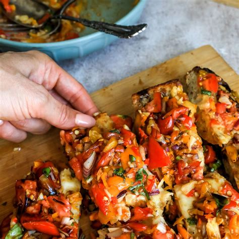 balsamic-bruschetta-with-roasted-peppers-sailor-bailey image