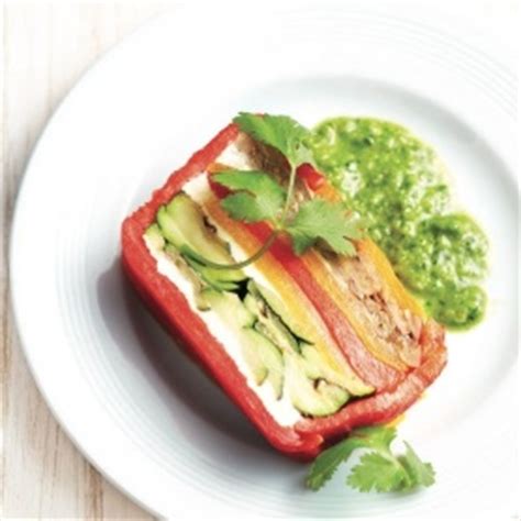 grilled-vegetable-terrine-with-chimichurri-sauce image