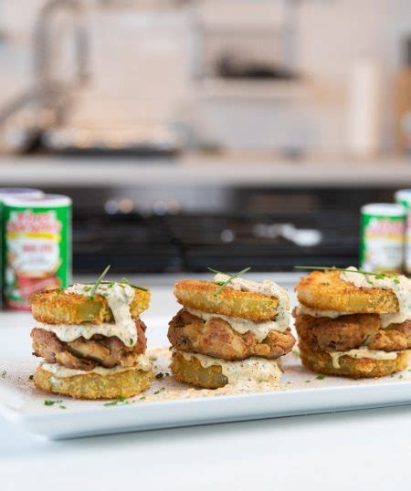 fried-green-tomato-crab-cake-sandwich-with-remoulade image