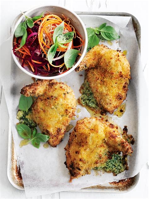 mozzarella-and-basil-stuffed-chicken-with-summer-slaw image