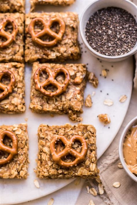 healthy-no-bake-peanut-butter-pretzel-granola-bars image