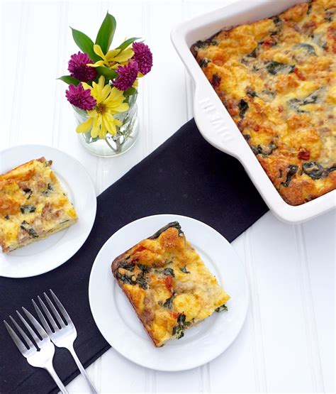 sausage-strata-is-a-hearty-egg-and-bread-casserole image
