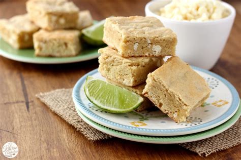 white-chocolate-and-lime-blondies-a-kitchen-addiction image