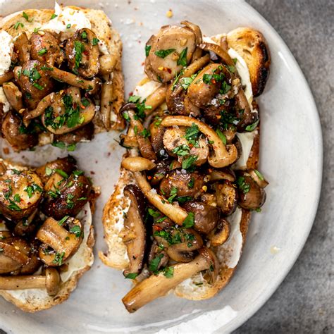 easy-creamy-mushroom-toast-simply-delicious image