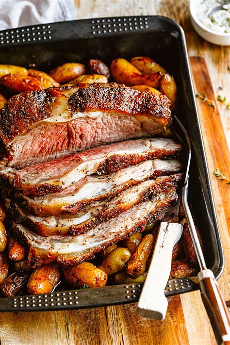 roast-beef-recipe-with-garlic-butter-potatoes-eatwell101 image