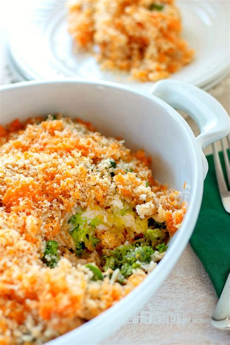 rotisserie-chicken-broccoli-rice-casserole-bunnys image