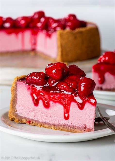 easy-baked-raspberry-cheesecake-the-loopy-whisk image