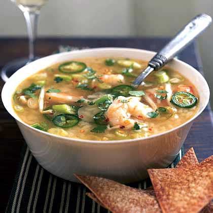 spicy-shrimp-and-rice-soup-recipe-myrecipes image