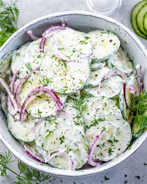 the-best-creamy-cucumber-salad-healthy-fitness image