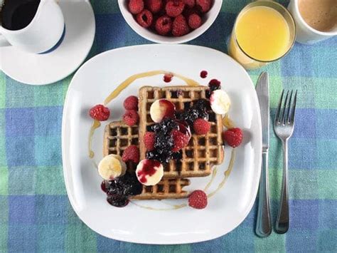 blueberry-whole-wheat-waffles-with-fresh-blueberry image