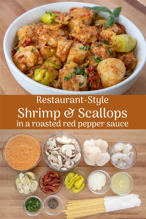 shrimp-scallops-in-a-roasted-red-pepper-sauce image