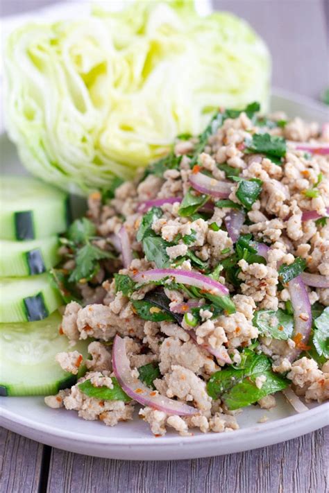 laab-gai-thai-ground-chicken-salad-thai image