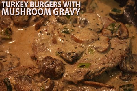 turkey-burgers-with-mushroom-gravy-dont-sweat image